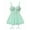 Ice Green, variant on Women Lingerie Sexy Lace Mesh Chemise Nighty with Garter Belt Adjustable Spaghetti Strap Negligee Sleepwear