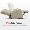 thumbnail image 4 of MCombo Large-Wide Lay Flat Dual Motor Power Lift Recliner Chair Sofa with Massage and Heat for Big Elderly People, Infinite Position, Faux Leather R7688 (Beige, Large-Wide), 4 of 10