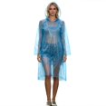 thumbnail image 3 of TGPMGRZ Rain Ponchos for Women Rain Coat Waterproof Disposable Lightweight Poncho with Hood Light Blue One Size, 3 of 9