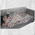 thumbnail image 6 of Birthday Soft Flannel Fleece Blanket, Dotted Spirals Stars Hearts Musical Notes Surprise Present Boxes Pattern Smiling, Cozy Plush for Indoor and Outdoor Use, 60" x 80", Multicolor, by Ambesonne, 6 of 6