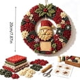 thumbnail image 3 of Christmas 3D Fabric Poke Wreath DIY Kit, Santa Style, Handmade Festive Wall Hanging Christmas Indoor Outdoor Decor, 3 of 7
