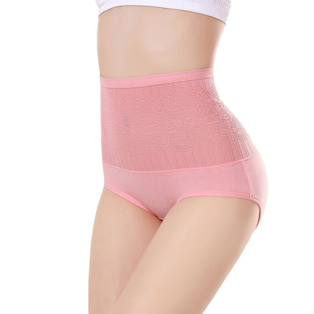 Border Solid Colour Tight Cotton High Waisted To The Buttocks Belly Postpartum Large Size Female