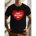thumbnail image 2 of Men'S Summer T-Shirt | Happy Valentine'S Day Large Heart Pattern Print, Short Sleeves, Crew Neck | Casual Fit, Slight Stretch Fabric, 2 of 10