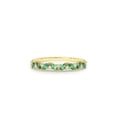 thumbnail image 2 of HeartsAndYou 1ct Natural Emerald & Diamond Half Eternity Wedding Band 14k SOLID Yellow Gold, 2 of 9