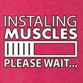 thumbnail image 5 of Wild Bobby Installing Muscles Please Wait Gym/Workout Women Tri-Blend Racerback Tank Top, Shocking Pink, Large, 5 of 5
