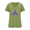 thumbnail image 3 of Fiudx Ofertas Flash Del Día Camiseta de Cuello Redondo con Estampado Degradado de Manga Corta para Mujer, 3 of 5