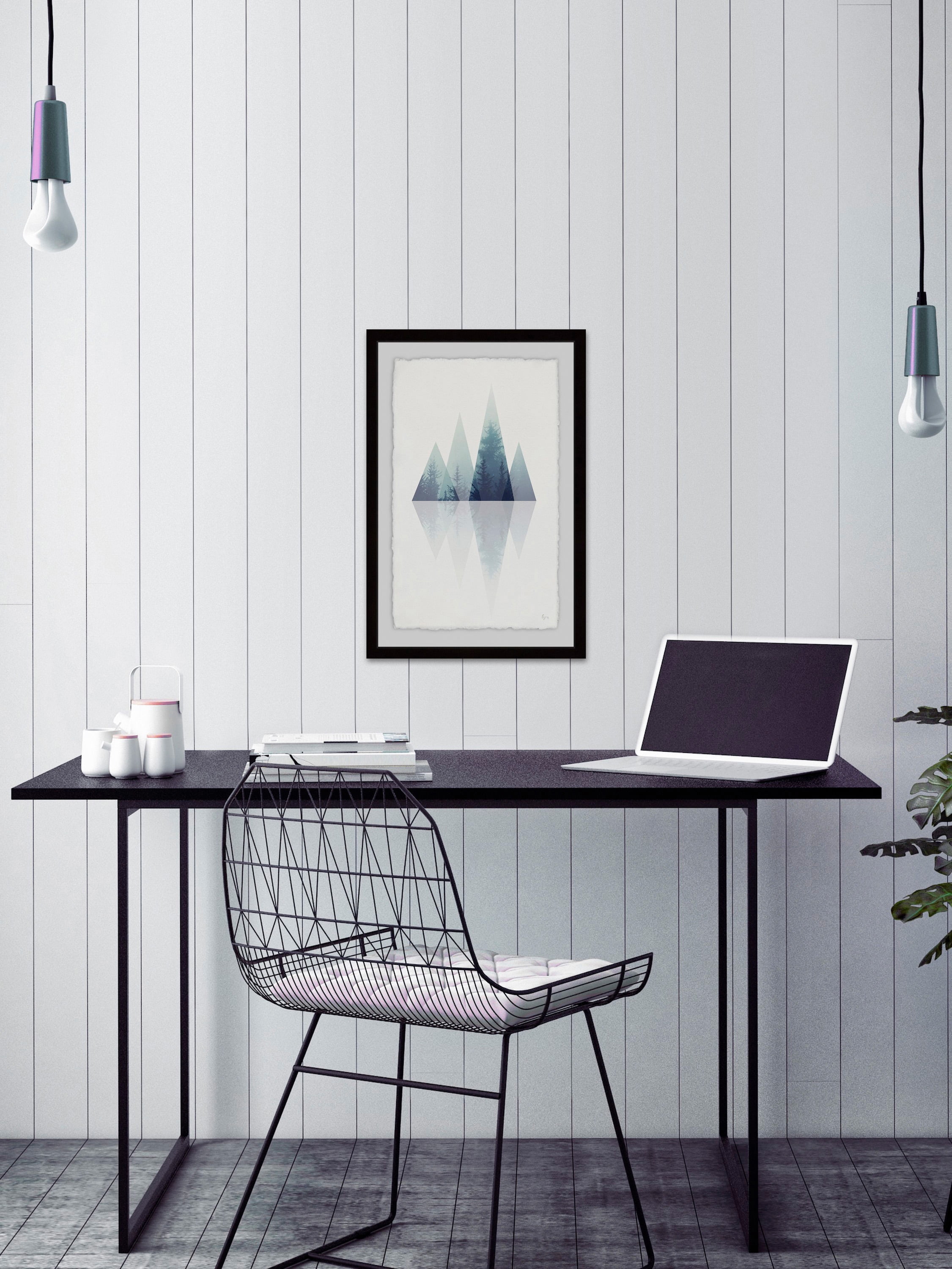 Bosque Azul Framed Painting Print