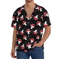 thumbnail image 1 of Fotbe Cartoon Mushroom Camisa Estampada de Manga Corta para Hombre, Casual de Verano, Estilo Playero, Sin Arrugas-Medium, 1 of 5