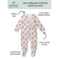 thumbnail image 3 of Honest Baby Clothing Gender Neutral Organic Cotton Holiday Sleep N Play, Sizes Newborn-9 Months, 3 of 8
