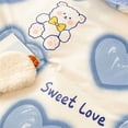 4pcs All-Season Heart Bear Printed Bedding Set - Soft Duvet Cover ...