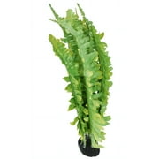 (2 pack) Komodo Reptile Green Artificial Silk Fern Plant for Tank, Aquarium Decor