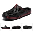 thumbnail image 5 of HNMKIU Mens Slippers Couples Fashion Solid Color Closed Toe Slippers for Men and Women Comfortable Breathable Outdoor Use Mens Shoes Black,6.5, 5 of 9