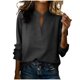 thumbnail image 1 of Camisetas de Manga Larga para las Mujeres Sudadera de Cárdigan Suelta Casual Sólida, Camisetas de Manga Larga de Moda para el Invierno, 1 of 7