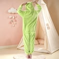 thumbnail image 5 of Goodw7 Fleece Animal Pajamas, Full Zip Hooded Onesie Costume with Frog Design and Elastic Ankle Cuffs, Soft Loungewear for Sleepwear Party Dress Up, 5 of 7
