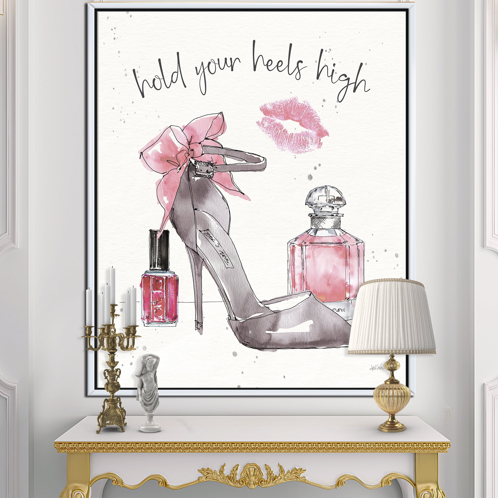 Designart ' Glam Chic Accents IV ' Fashion Framed Canvas