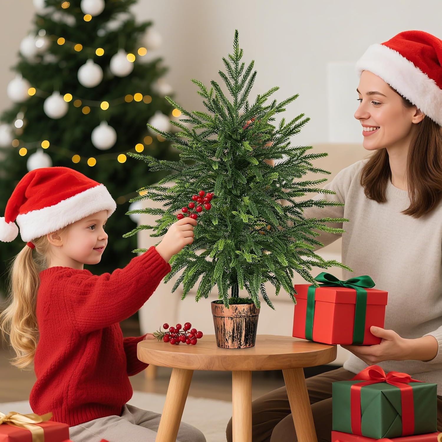 Lyacmy 2ft Tabletop Artificial Christmas Tree photo 7
