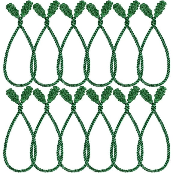 NOGIS Christmas Garland Ties Banister Ties Christmas Decorative Twist Ties Reusable and Flexible Twist Ties for Garland, Garland Ties for Banister Home Decoration (Green,12 Pieces)