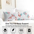 thumbnail image 3 of Long Body Pillow Cover - Soft & Breathable, Hidden Zipper, 20"x54", Tropical Flamingo & Floral Print - Perfect Gift for Beach Lovers, Side Sleepers, Summer Home Decor, 3 of 7