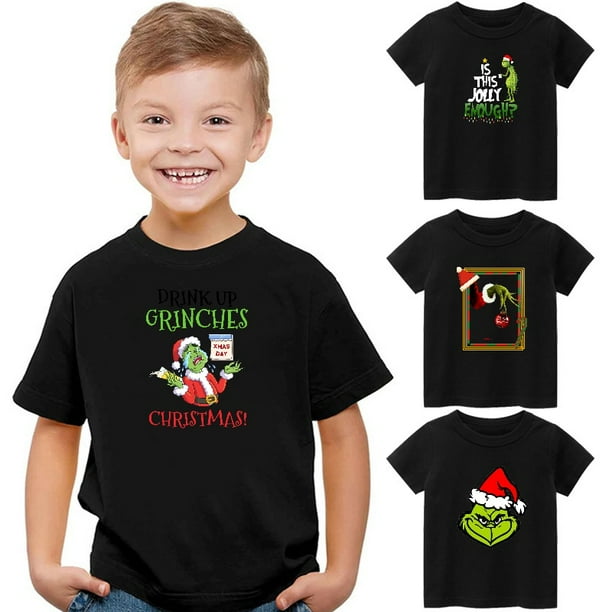 Grinch Is This Jolly Enough Children's Tshirt Graphic Kid Shirt