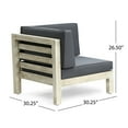 thumbnail image 5 of Noble House Oana Outdoor Modular Loveseat & Table Set Gray, 5 of 7