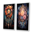 thumbnail image 3 of Designart "Coral Dreamcatcher delicate Enchantment" Dream Catcher Framed Wall Art Set Of 2 - Coral Spiritual Framed Wall Art Set Of 2, 3 of 7