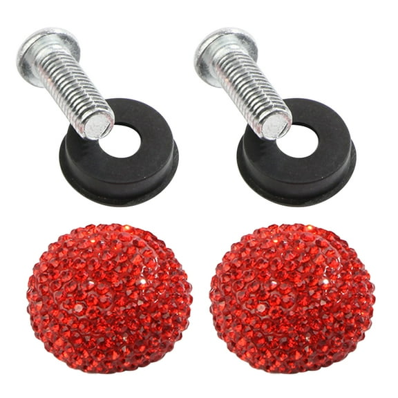 MLINS  Rhinestone Screw Screws for License Plate Vehicle Accessories Automotive