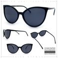 thumbnail image 2 of SA106 Womens Oversized Cat Eye Goth Solid Black Lens Plastic Sunglasses Black Frame - Black Lens, 2 of 7