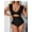 Black, variant on One Piece Swimsuits for Women V Neck Ruched Monokini Bathing Suits Ruffle Beach Surf Wear