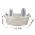 thumbnail image 2 of Sktrjpolfis Easter Bunny Ear Storage Basket Easter Egg Hunt Baskets 12.2x8.28x8.66in Polyester, 2 of 5