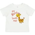 thumbnail image 3 of Inktastic My Nana Loves Me Cute Giraffe Boys or Girls Baby T-Shirt, 3 of 5