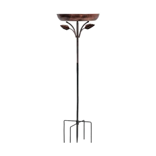 Metal Bird Bath Feeder Bowl Stand 5 Prongs Base Estaca versátil Herramienta de jardinería para pájaros independientes para el patio trasero al aire