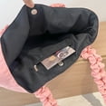 thumbnail image 4 of Bolso Mano Nailon Color Liso para Mujer Con Lazo Bandolera Diario Gran Capacidad () Rosa, 4 of 6