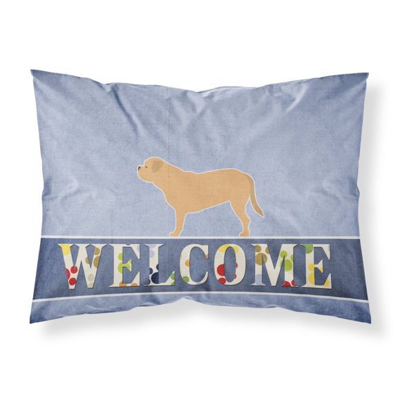Carolines Treasures BB5574PILLOWCASE Dogue de Bordeaux Welcome Fabric Standard Pillowcase Standard multicolor