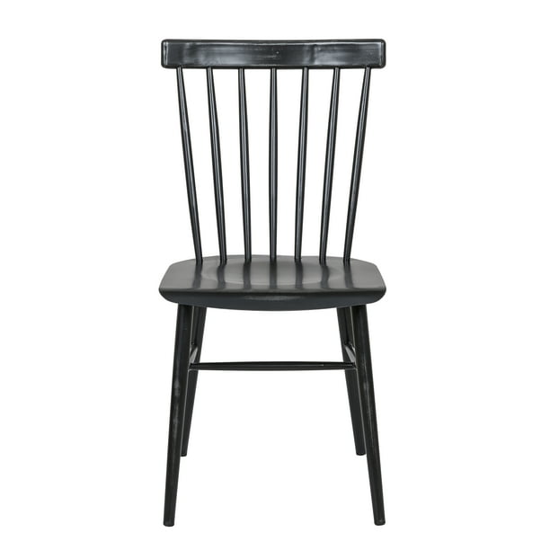 Home Meridian Farmhouse Metal Windsor Dining Chair in Weathered Black