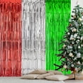 thumbnail image 5 of 3pcs Christmas Foil Fringe Streamers - Red, Silvery, Green Metallic Party Decorations with Snowflake & Reindeer Design,Durable Plastic for Halloween, Christmas Party Decorations, 5 of 5