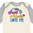 thumbnail image 4 of Inktastic My Aunt and Uncle Love Me with Hearts Boys or Girls Long Sleeve Baby Bodysuit, 4 of 5