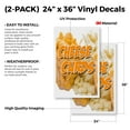 thumbnail image 2 of Cheese Curds (2-PACK) 24" x 36" Vinyl Decals | Sign Insert Peel & Stick Decals Stickers Window Signs, 2 of 2