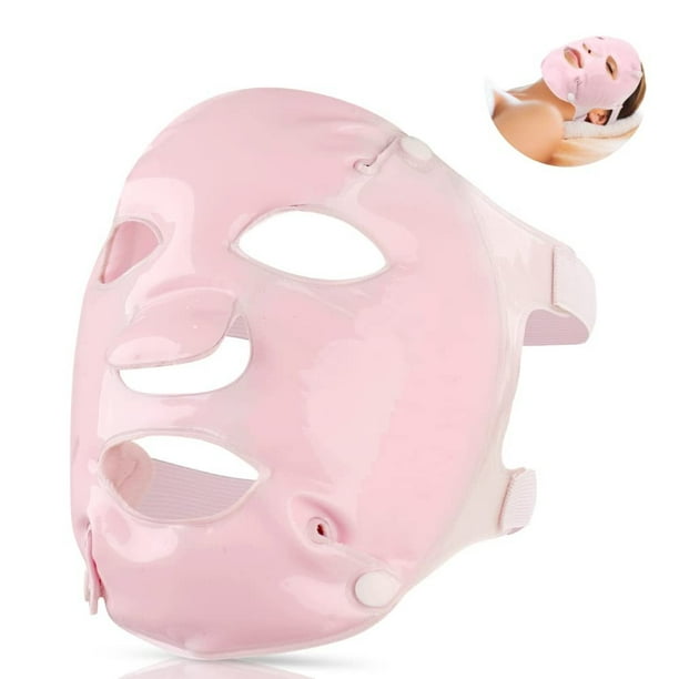 FOMI Hot Cold Clay Face Contoured Ice Mask Care Flexible Cooling Full Facial Mask for Headache