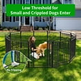 thumbnail image 3 of Dog Fence Outdoor 16 Piece Panels 40" Height, Square Steel Pipe with Reinforced Crossbars, Anti-Rust Heavy Duty Dog Playpen with Doors Portable for Yard RV Camping, Total 36FT, 103 Sq.ft, Snowy Black, 3 of 6