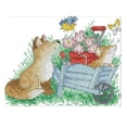 thumbnail image 1 of of Embroidery Dog Butterlfy Pattern, DIY Needlework s for Beginners, Lovers, Adults 11CT, 1 of 8