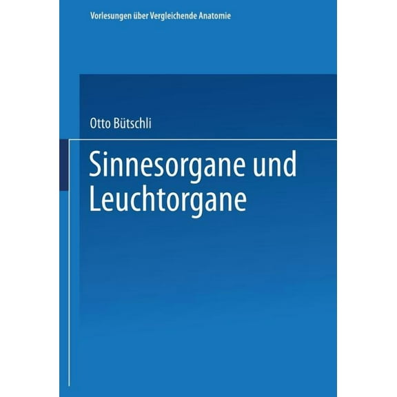 Sinnesorgane Und Leuchtorgane, (Paperback)