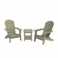 thumbnail image 4 of WestinTrends Tuscany 3PC HIPS Outdoor Adirondack Seashell Chair Set With Side Table, Weathered Gray, 4 of 5