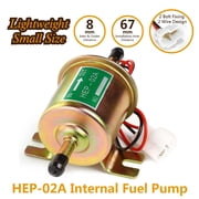 12V Universal Electric Inline Fuel Pump Low Pressure (4-7 Psi) Gas Diesel, Hep-02A