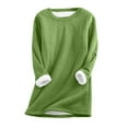 thumbnail image 3 of Jinhomg Girl's Sherpa Lined Pullover Kids Crewneck Soft Comfy Long Sleeve Tunic Tops Fleece Thick Thermal Sweater Loungewear 12-13 Years, 3 of 4