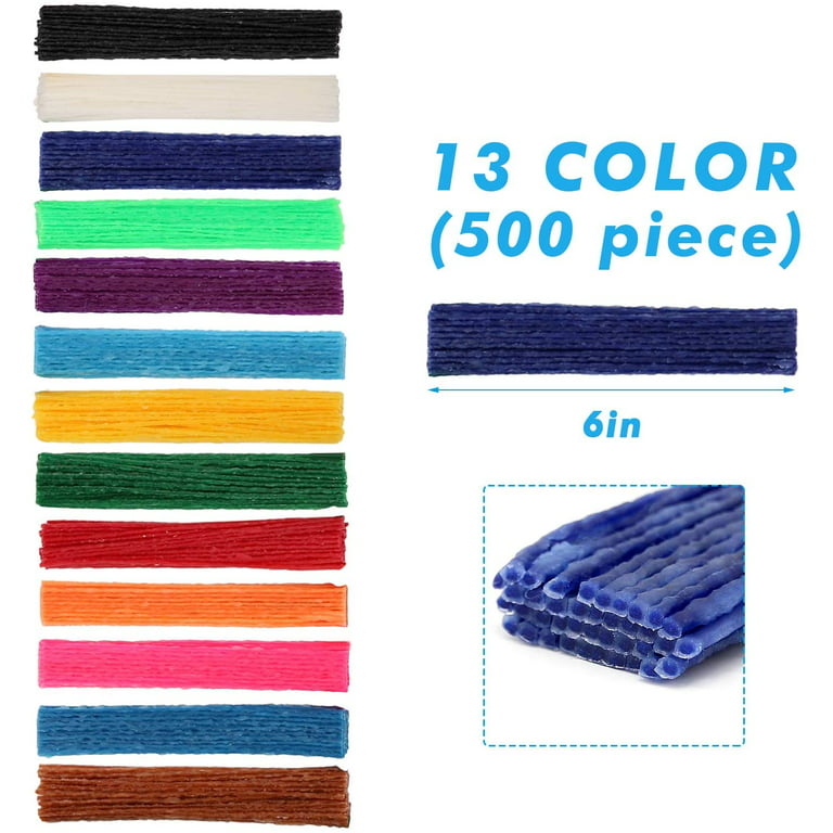  Xamole 800 PCS 13 Color Wax Yarn Sticks Bendable Sticky Stix  for DIY Craft Pipe Cleaners : Arts, Crafts & Sewing