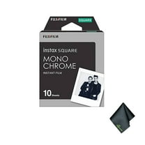 FUJIFILM INSTAX SQUARE Monochrome Instant Film (10 Exposures) Microfiber Cleaning Cloth