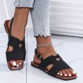 thumbnail image 6 of Wide Width Shoes for Women, Dressy Flat Sandals for Women, Women Flat Sandals, Womens Slingback Sandals, Peep Toe Low Block Heel Sandals for Women, Leather Insole Comfort Sandals, Black 5.5, 6 of 7