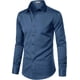 thumbnail image 3 of Camisa de vestir de manga larga para hombre, sin arrugas, casual, con botones, 3 of 7
