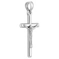 thumbnail image 2 of 14k White Gold Basic High Polish 3d Crucifix Pendant Necklace Pendant for Women - .8 Grams, 2 of 2