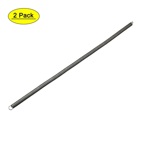 Unique Bargains 0.6mmx7mmx300mm Spring Steel Extension Tension Springs Black 2Pcs